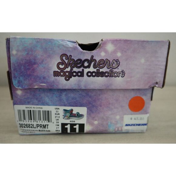 Skechers Youth Girls' Sz 11 Purple Multi Unicorn Dreams Light Up Sandals - Picture 9 of 9